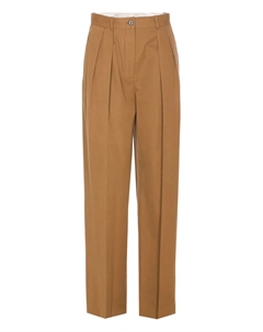 Плиссированные брюки Igor на пуговицах, коричневый The row