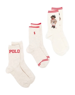 Носки с интарсией Polo Bear (набор из трех пар), нейтральный Polo ralph lauren