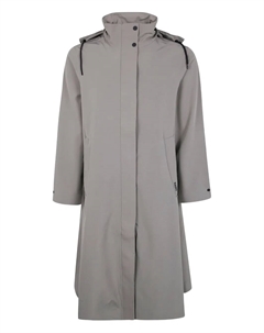 Дождевик А-силуэта с капюшоном из мягкой ткани Suva Vision, серый Rains