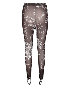 Леггинсы с нашивками-стразами, черный Vaquera