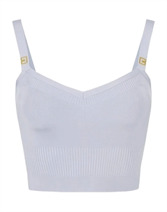 Топ с вырезом "сладкое сердце" и логотипом, серый Elisabetta franchi