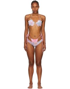 Эксклюзивное фиолетовое бикини SSENSE из переработанного нейлона Collina strada