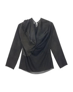 Блузка асимметричного кроя с драпировкой, серый Uma wang