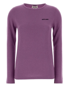 Свитер с логотипом, фиолетовый Miu miu