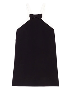 Платье на бретелях через шею с бантом, черный Maje