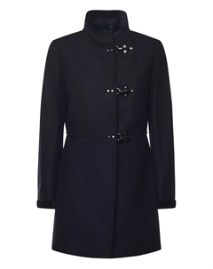 Однобортное пальто с застежкой-тоггл, синий Fay