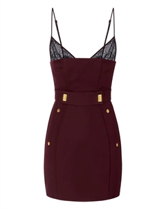 Мини-платье с кружевной отделкой, красный Elisabetta franchi