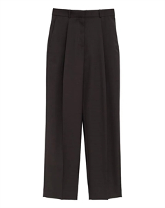 Брюки с защипами, коричневый The row