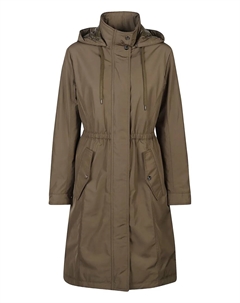 Пальто с капюшоном и кулиской, зеленый Herno