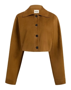 Укороченная замшевая куртка Sue, коричневый Khaite