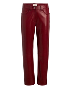 Кожаные брюки Callum, красный Khaite