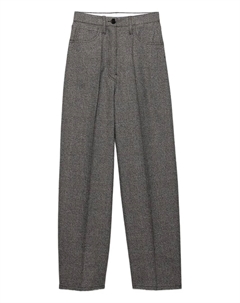 Брюки в клетку принца Уэльского, серый Prada