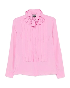 Плиссированная рубашка, розовый Rochas