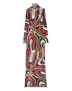 Макси-платье с принтом «мармо», коричневый Pucci