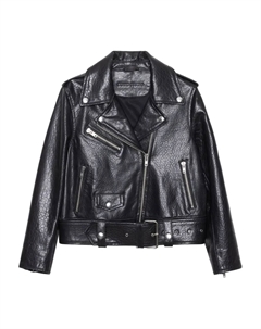 Кожаная байкерская куртка, черный Stand studio