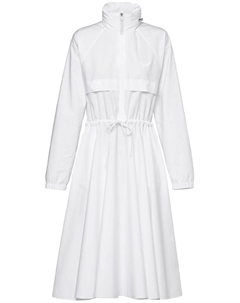 Платье с капюшоном, белый Prada