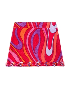 Мини-юбка с вышивкой и принтом "мармо", розовый Pucci