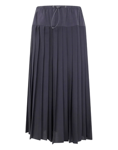 Плиссированная юбка на завязке, черный Aspesi