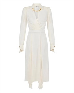 Платье миди с плиссировкой, нейтральный Elisabetta franchi