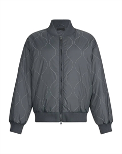 Бомбер из нейлона с заклепками, серый Liu jo