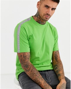 Зеленая футболка со светоотражающей отделкой Soul star