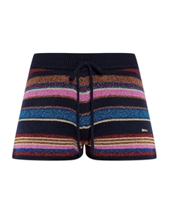 Шорты с полосатым рисунком и украшением блестками, черный Dsquared2