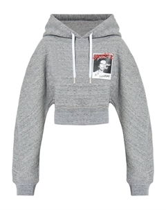 Худи с графичным принтом, серый Dsquared2