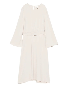 Платье миди расклешенного кроя с поясом, нейтральный Parosh