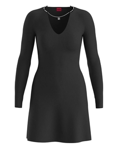 Декорированное платье мини, черный Hugo