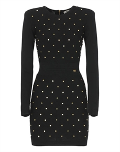 Мини-платье в горошек, черный Elisabetta franchi