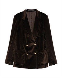 Двубортный пиджак с длинными рукавами, коричневый Tagliatore