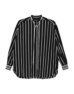 Рубашка из кружевной ткани в полоску, черный Pinko