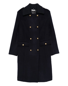 Пальто с ребристым воротником, синий Parosh