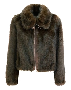 Шуба из искусственного меха, коричневый Bully