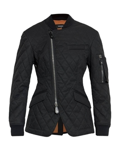 Стеганая куртка с асимметричной молнией, черный Dsquared2