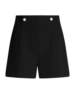 Плиссированные шорты с жемчужными пуговицами, черный Liu jo