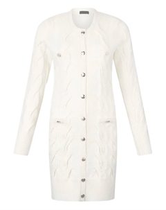 Платье вязаное косами на пуговицах, белый Liu jo