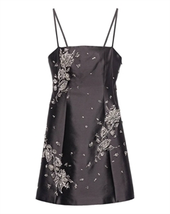 Платье мини с кристаллами, серый Prada