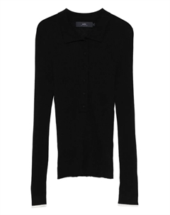 Кашемировая рубашка поло в рубчик, черный Arch4