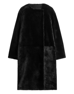 Шуба из овчины без воротника TOTEME, черный Toteme