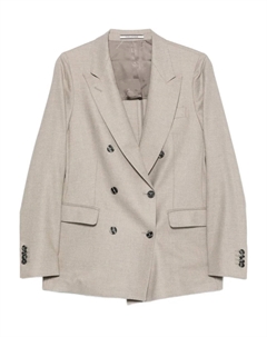 Двубортный шерстяной пиджак, нейтральный Tagliatore