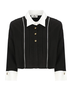 Укороченная рубашка, черный Elisabetta franchi