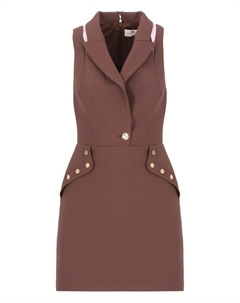 Платье без рукавов, коричневый Elisabetta franchi