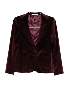 Блейзер из бархата с накладными карманами, красный Tagliatore