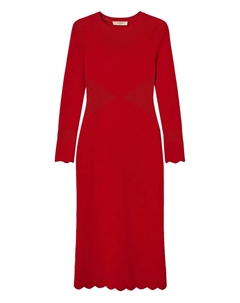 Платье с фестонами, красный Twinset