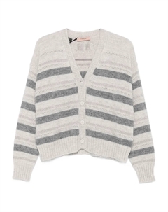 Полосатый кардиган, серый Twinset
