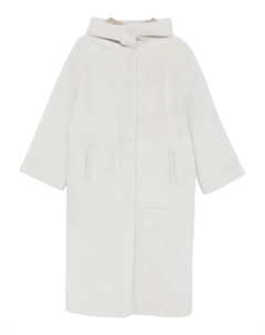 Пальто с капюшоном и накладными карманами, белый Simonetta ravizza