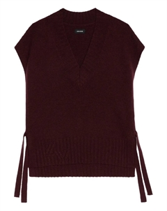 Топ с V-образным вырезом и завязками, красный Zadig&voltaire