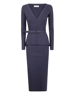 Платье с баской и поясом, черный Chiara boni la petite robe