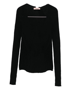 Вязаный свитер с V-образным вырезом, черный Twinset